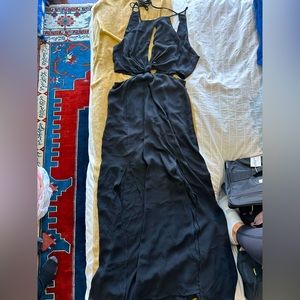 LUSH- black cut out maxi dress